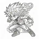 killua Hunter x hunter tattoo design idea