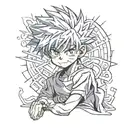 killua Hunter x hunter tattoo design idea