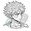 killua Hunter x hunter tattoo design idea