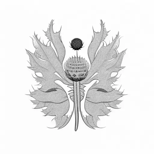 thistle flower scotland  tattoo design idea