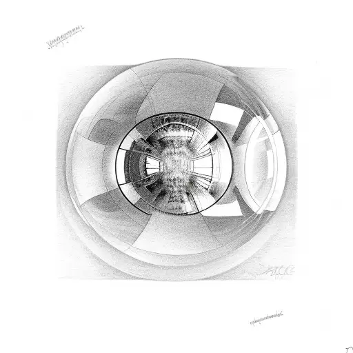 MM inside a mirrorball tattoo design idea