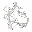 route tattoo design idea