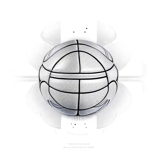 Sales graph with basketballs as data points tattoo design idea
