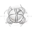 Sales graph with basketballs as data points tattoo design idea