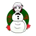 trap snowman tattoo design idea