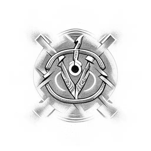 sickle and hammer tattoo design idea