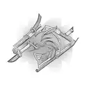 sickle and hammer tattoo design idea