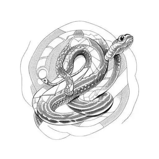 bakugan with a snake wrapped around it tattoo design idea