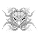 bakugan with a snake wrapped around it tattoo design idea