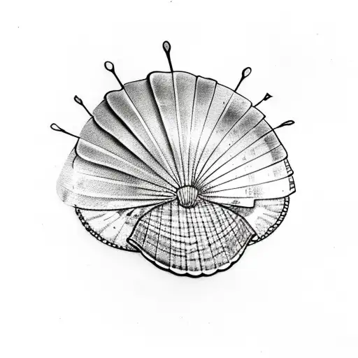 scallop shell tattoo about 4 inches tattoo design idea