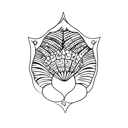 scallop shell  tattoo design idea