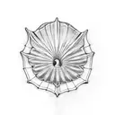 scallop shell  tattoo design idea