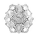 scallop shell  tattoo design idea