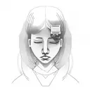 thinking, lonlyness, progress, universe, computer, coding, camera, garden, plant, planet, girl face tattoo design idea