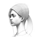 thinking, lonlyness, progress, universe, computer, coding, camera, garden, plant, planet, girl face tattoo design idea