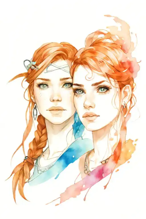 Chloe from Life is Strange and Aloy from Horizon Zero Dawn tattoo design idea
