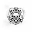 Skull moon tattoo design idea