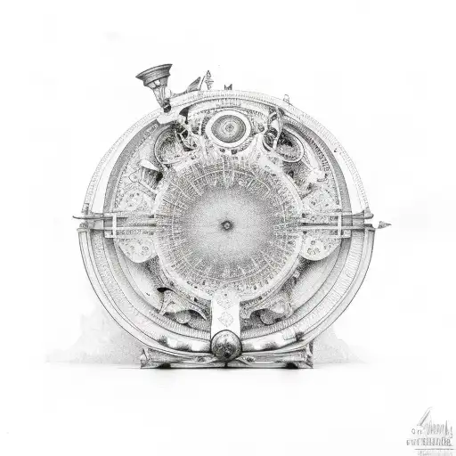 Sicilian tambourine  tattoo design idea