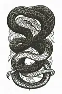 snake with a sword tattoo design idea