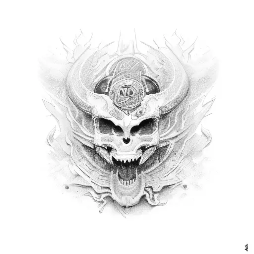 Stadium,Blue and Red,Ultras tattoo design idea