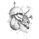 latitude and Longitude coordinates  tattoo design idea