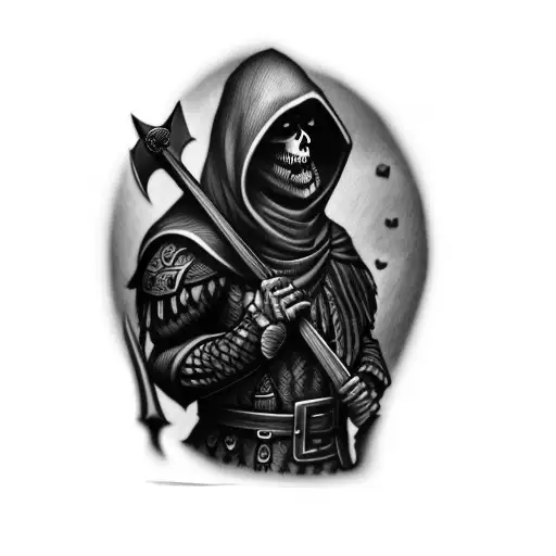 a executioner with a axe tattoo design idea