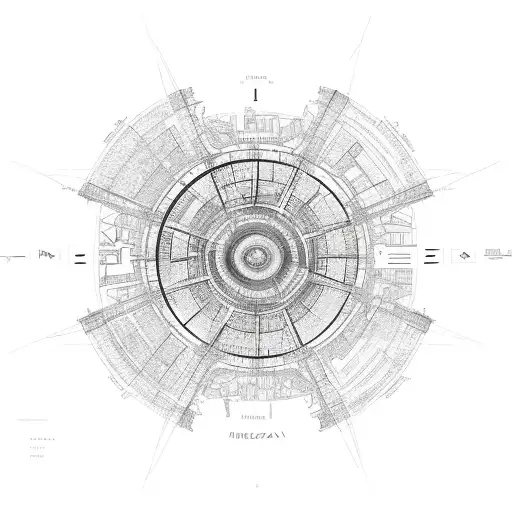 Mendoza cityscape with geographical coordinates as a compass tattoo design idea