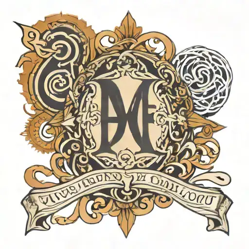 AOE letters linked as a tattoo design tattoo design idea