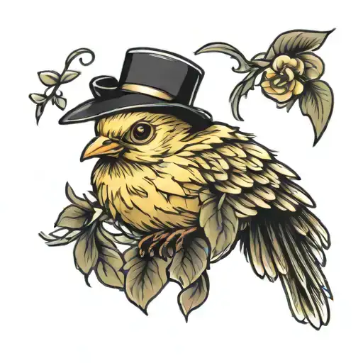 little chick  tattoo design idea