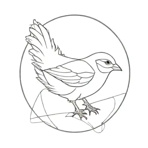 subtle chick , line design  tattoo design idea