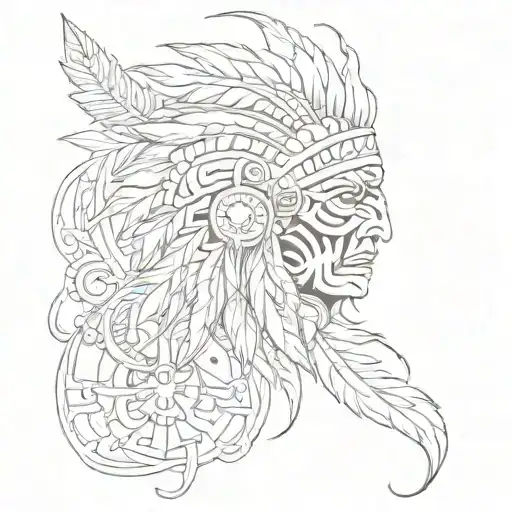 Ojibwe tattoo sleeve tattoo design idea