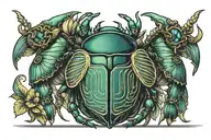 scarab beetle tattoo design idea