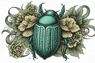 scarab beetle tattoo design idea