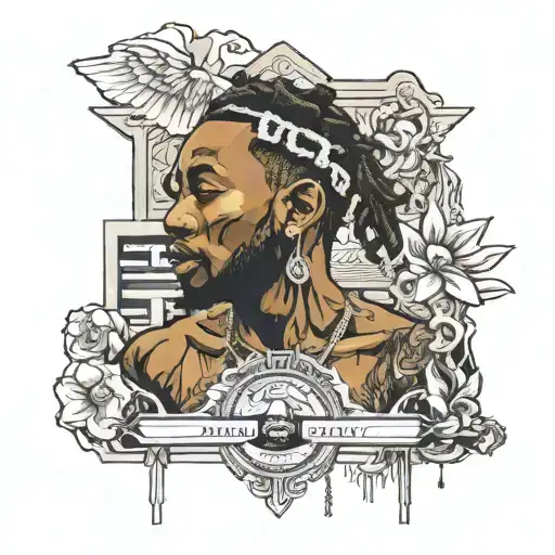 Kendrick Lamar good kid maad city album cover tattoo design idea