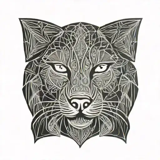 3 cat nose print with dog nose print surrounded tattoo design idea
