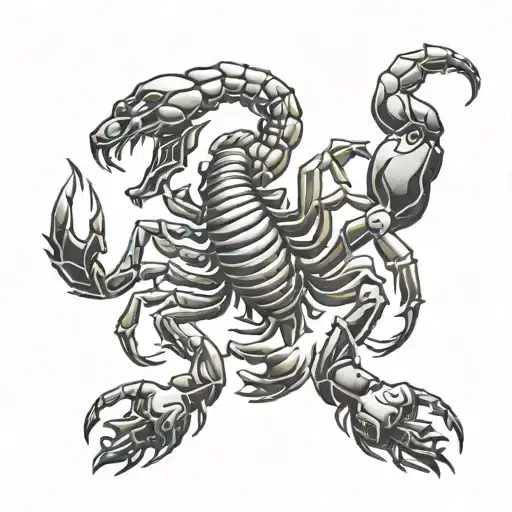 scorpion evil tattoo design idea
