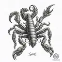 scorpion evil tattoo design idea