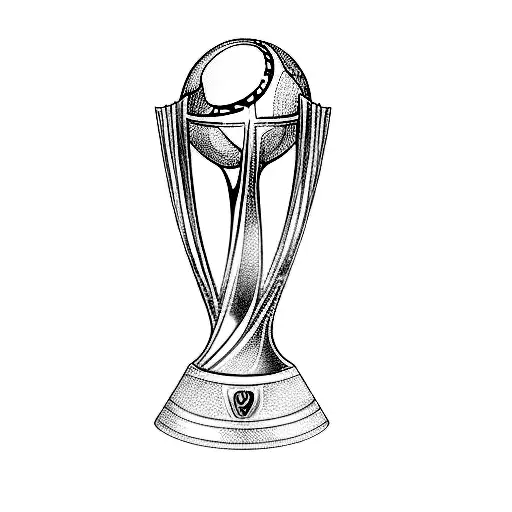 the world cup trophy tattoo design idea