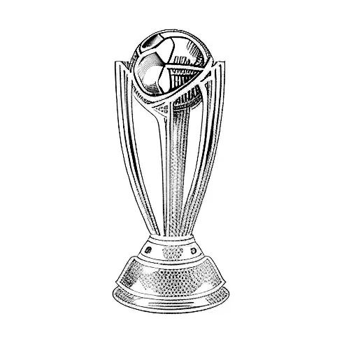 the world cup trophy tattoo design idea