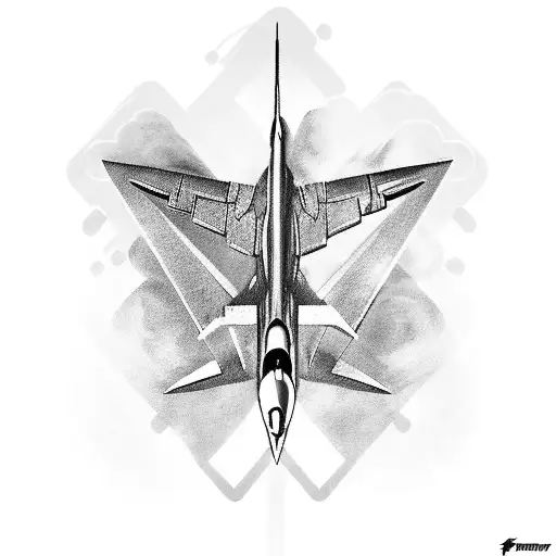 fighter jet tattoo design idea