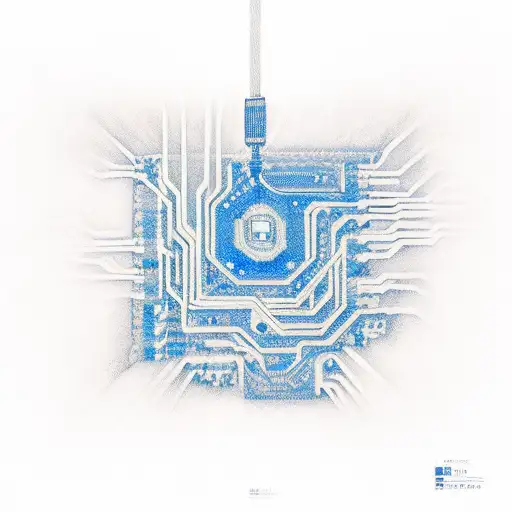 motherboard circuit blue colors and as if electricity is passing tattoo design idea