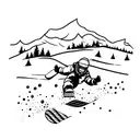 snowboarding  tattoo design idea