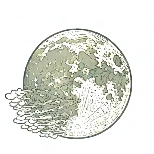 full moon tattoo design idea