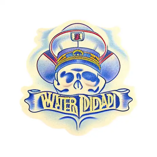 water dad navy tattoo design idea