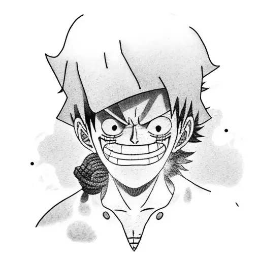 luffy one piece x tatto tattoo design idea