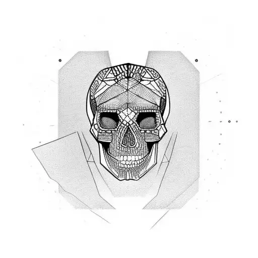 half skull half realistic feminine face tattoo design idea