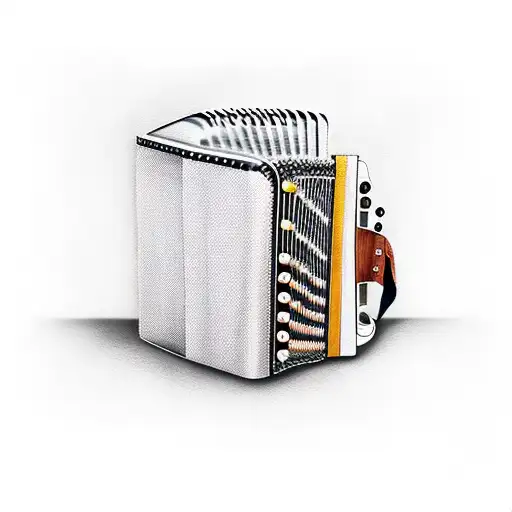 accordion tattoo design idea