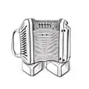 funny accordion tattoo design idea