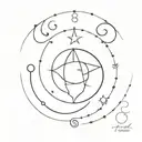 triple moon goddess tattoo design idea