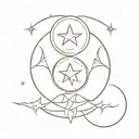 triple moon goddess tattoo design idea